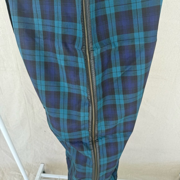 Vintage Blue/Green Plaid Garment Bag - Picture 5 of 11